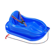 Plastové Baby boby pro nejmenší s opěradlem a bezpečnostními pasy  modrá