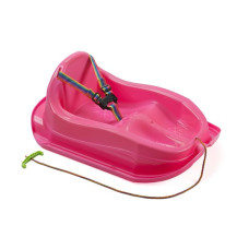 Plastové Baby boby pro nejmenší s opěradlem a bezpečnostními pasy  růžová