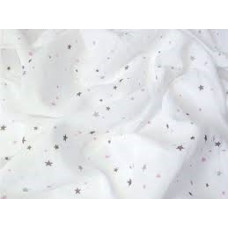 Dětská mušelínová zavinovací plena / zavinovačka / osuška PREMIUM 120x120 cm  Hvězdičky fialové