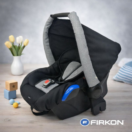 Autosedačka / vajíčko na kočárek FIRKON VESTA 0-13 kg černá + černo/bílé pepito Autosedačka / vajíčko na kočárek FIRKON VESTA 0-13 kg černá + černo/bílé pepito