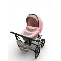 Kočárek  FIRKON VESTA SWING  RETRO NEW   Sv. růžová + sv. šedá růžová (1)
