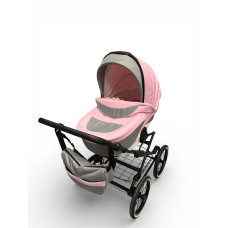 Kočárek  FIRKON VESTA SWING  RETRO NEW   Sv. růžová + sv. šedá růžová (1)