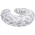 Multifunkční kojicí a těhotenský polštář  160 × 75 cm Bílá + šedé peříčka 