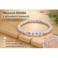 Náramek MAMA z přírodních kamenů – stylový dárek pro maminku