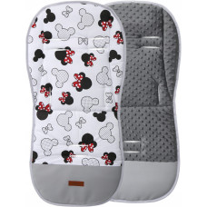 Luxusní oboustranná vložka do kočárku PREMIUM - ruční výroba   bavlna / minky  MINNIE  BABYM