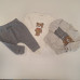3 - dílný dětský  komplet - kabátek na patentky   + tepláky / baggy + body dlouhý rukáv kolekce medvídek 3D   MINI PAKEL šedá
