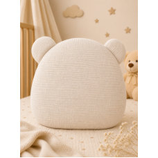 Dětský MUŠELÍNOVÝ polštářek / podhlavníček Teddy  DUETBABY Kávový