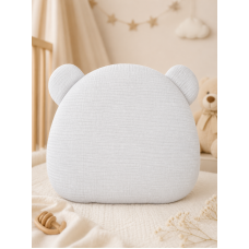 Dětský MUŠELÍNOVÝ polštářek / podhlavníček Teddy  DUETBABY Smetanový