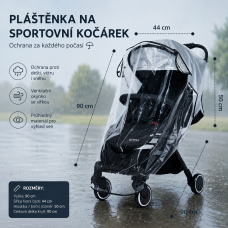 Univerzální pláštěnka na sportovní kočárek s uzavíratelným  okýnkem na zip kód 01