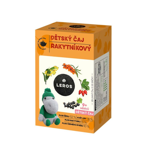 Leros Dětský čaj Rakytníkový 20x2 g Leros Dětský čaj Rakytníkový 20x2 g