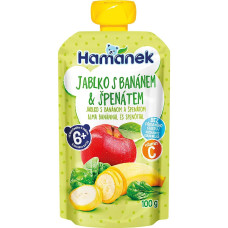 Hamánek kapsička Jablko s banánem a špenátem 100 g