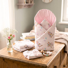 Oboustranná zavinovačka pro miminko Premium 2v1 BABYM TEDDY BEAR  bílo / béžová