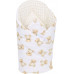 Oboustranná zavinovačka pro miminko Premium 2v1 BABYM TEDDY BEAR  bílo / béžová