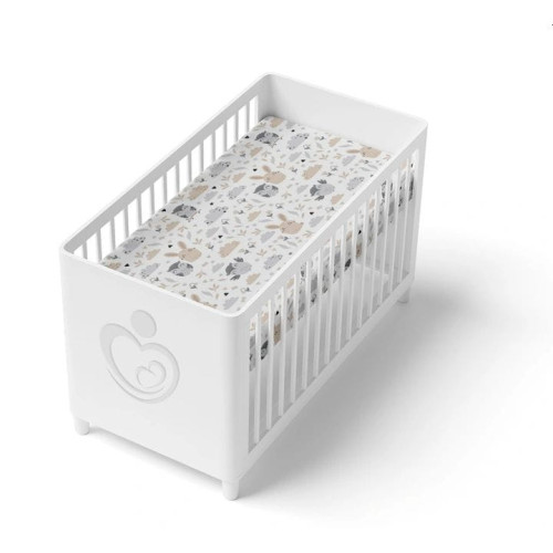 BABYM Bavlněné / plátěné prostěradlo do dětské postýlky 120 × 60 cm Sovičky se zajíčky BABYM Bavlněné / plátěné prostěradlo do dětské postýlky 120 × 60 cm Sovičky se zajíčky