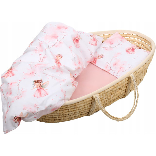 2- dílné povlečení do kočárku proutěného koše, kolébky nebo kočárku 70 x 80 cm ( 25 x 35 cm ) BABYM Lesní víly růžové 2- dílné povlečení do kočárku proutěného koše, kolébky nebo kočárku 70 x 80 cm ( 25 x 35 cm ) BABYM Lesní víly růžové