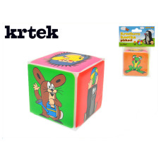 Krteček pískací měkká kostka pro miminko 7,5 cm 0m+