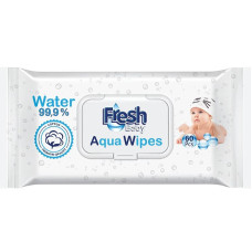 Fresh Baby Aqua Wipes vlhčené ubrousky s 99,9 % vody – 60 ks