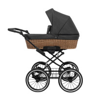 Kombinovaný kočárek Kunert Romantic Classic 2v1 – Dark Grey ROM-08