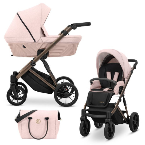 Kombinovaný kočárek KUNERT Ivento Smoky Pink hnědý podvozek Kombinovaný kočárek KUNERT Ivento Smoky Pink hnědý podvozek