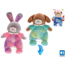 Plyšové zvířátko - natahovací s melodií Baby Happiness 26 cm  MIKRO