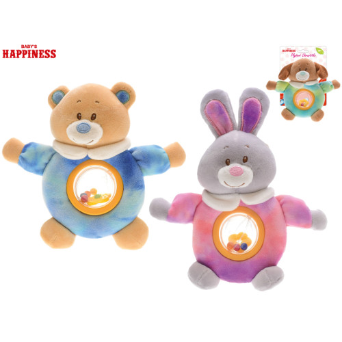 Baby Happiness zvířátko plyšové 17cm s chrastítkem 0m+ 3druhy na kartě MIKRO Baby Happiness zvířátko plyšové 17cm s chrastítkem 0m+ 3druhy na kartě MIKRO