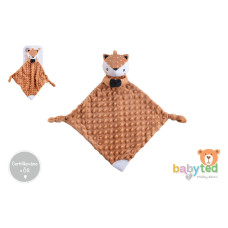  Interaktivní srneček usínáček / muchláček  BabyTed s kousátkem a chrastítkem 25 × 25 cm hnědá   TEDD