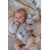 Interaktivní zajíček BabyTed s pískátkem a kousátkem 25 cm – fialový, 0m+ 