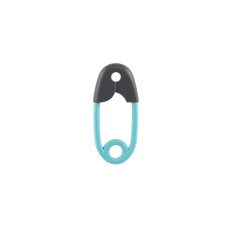Retro chrastítko špendlík 12 cm – oblíbená klasika pro miminka 0m+ mentol/šedá 