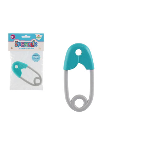 Retro chrastítko špendlík 12 cm – oblíbená klasika pro miminka 0m+ mentol/bílá Retro chrastítko špendlík 12 cm – oblíbená klasika pro miminka 0m+ mentol/bílá