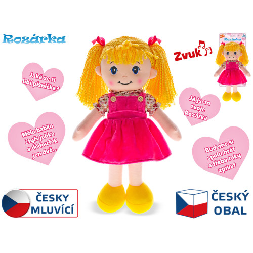 Panenka Rozárka 35 cm – česky mluvící a zpívající blondýnka Panenka Rozárka 35 cm – česky mluvící a zpívající blondýnka