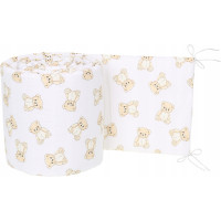 Oboustranný mantinel do postýlky BABYM – ochrana a pohodlí po celém obvodu 360 x 30 cm Medvídci Teddy bear 