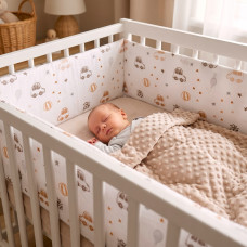Oboustranný mantinel do postýlky BABYM – ochrana a pohodlí po celém obvodu 360 x 30 cm autíčka