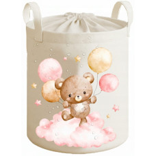 Babymam PREMIUM XL 43 l – uzavíratelný koš na hračky a organizér Cute Baby Girl