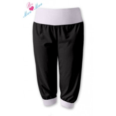 Sportovní 3/4 legíny CAPRI - černé/bílé L/XL