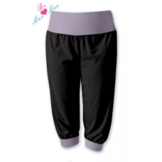 Sportovní 3/4 legíny CAPRI - černé/šedé L/XL