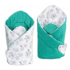 Oboustranná zavinovačka MINKY BABY - Kola/ tm. zelená