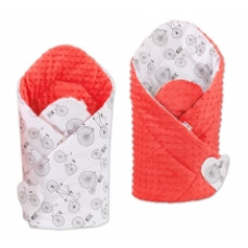 Oboustranná zavinovačka MINKY BABY - Kola/ červená