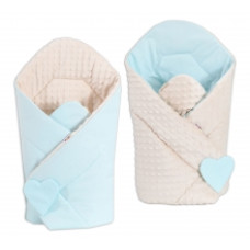 Oboustranná zavinovačka MINKY BABY - tyrkys - béžová