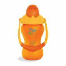 Hrníček se slámkou a držátkem 250ml 6m+ Farlin - oranž