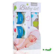 Baby set - bambusová osuška žlutá + kočárkový kolíček žlutý T-tomi