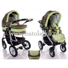 Kočárek KRASNAL CORAL č. C 14 khaki + sv.zelená