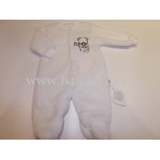 Kojenecká kombinéza z wellsoftu s výšivkou medvídka CHEERY BABY béžová