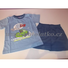 2-dílný komplet - triko krátký rukáv + kraťasy  kolekce CAR - AUTO  N - FEEL  modrá