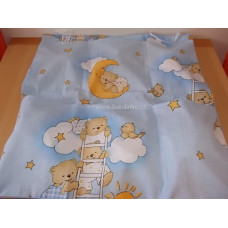 Látkový kapsář k postýlce - bez výplně Baby Tex - mráček modrá