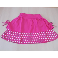 Bavlněná sukýnka Piccola Monellina - tmavě růžová + puntík 146