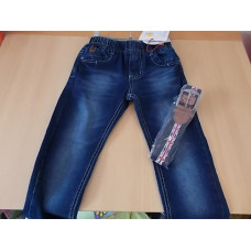 Chlapecké rifle do gumy Fashion - výšivka + pásek 122