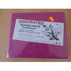 Dětské froté prostěradlo do postýlky 120x60 česká výroba - Dekoratex fuchsie