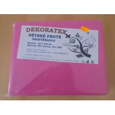 Dětské froté prostěradlo do postýlky 120x60 česká výroba - Dekoratex středně růžová