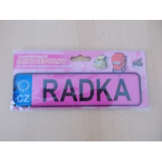 Mini SPZ na kočárek - TOTÁLNÍ VÝPRODEJ !!! Radka