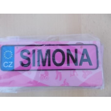 Mini SPZ na kočárek - TOTÁLNÍ VÝPRODEJ !!! Simona